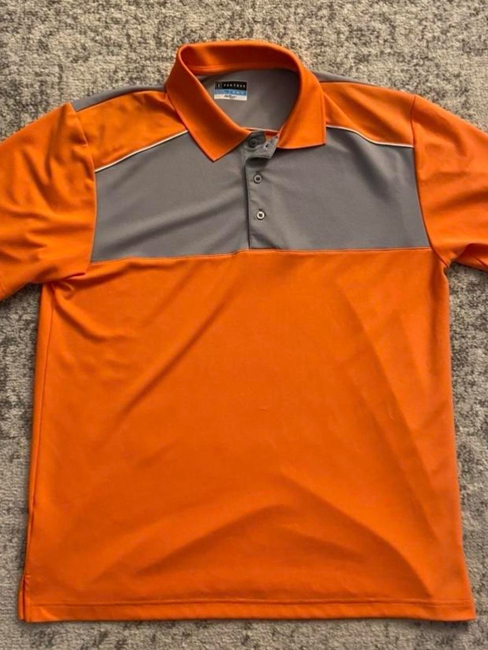 Men’s PGA Tour Air Flex Salmon & Grey Golf Polo Size XL